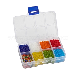 8 Farben Glas Saatperlen&nbsp;SEED-YW0001-61