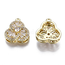 Pendentifs en laiton zircon cubique transparent&nbsp;ZIRC-S069-030G