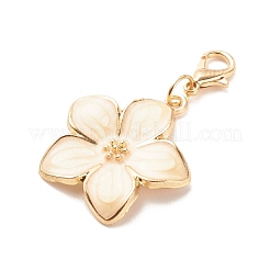 Decorazioni di pendenti con fiori in smalto in lega&nbsp;HJEW-JM00657-01
