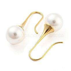 Pendientes colgantes con forma de lágrima y perlas de plástico&nbsp;EJEW-C067-23A-G