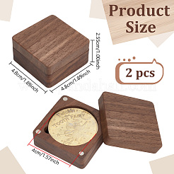 Scatola porta monete in noce&nbsp;AJEW-WH0609-706B