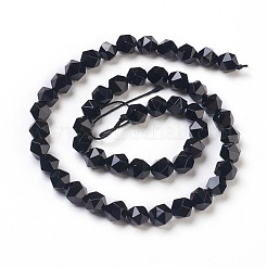 Natürliche schwarze Onyxperlenstränge&nbsp;G-K282-01B