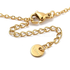 Colliers bohèmes en perles de plastique et pendentifs en acier inoxydable 304 avec chaîne en câble et fleur pour femmes&nbsp;NJEW-A032-07G-02