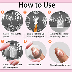 DIY-Nagelkunst-Vorlagen aus Edelstahl&nbsp;MRMJ-WH0092-102