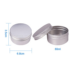Barattoli rotondi in alluminio da 80 ml&nbsp;CON-WH0002-80ml