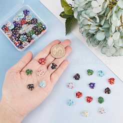 80 Stück 8 Stil handgemachte Millefiori Bunte Malerei Perlen Stränge&nbsp;LAMP-SC0001-20