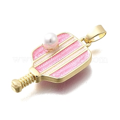 Pendentifs d'émail en laiton &nbsp;KK-P336-17G-01