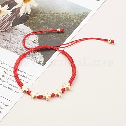 Ensembles de bracelets de perles tressées en nylon réglable unisexe&nbsp;BJEW-JB06330