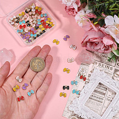 140pcs 7 Farben Legierung Emaille Charms&nbsp;ENAM-CA0001-92