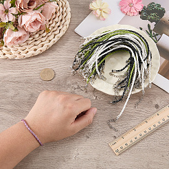 50 Stück trendiges 3mm rundes geflochtenes Kunstlederband zum Basteln von Armbändern&nbsp;BJEW-CL0001-45