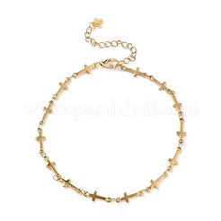 Chaînes de cheville à maillons croisés en acier inoxydable 304 pour femmes&nbsp;AJEW-AN00679-01