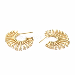 Zirkonia-Blume-Ohrstecker&nbsp;EJEW-E263-10G