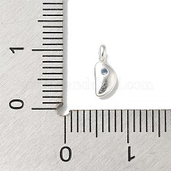 925 breloque lune en argent sterling et zircon cubique&nbsp;STER-R002-02S-04