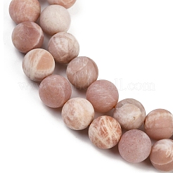 Runde natürliche sunstone Perlen Stränge&nbsp;G-K068-29-10mm