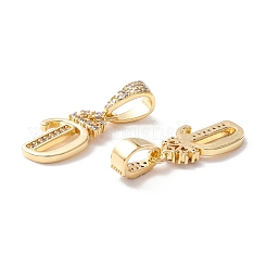 Pendentifs en zircone cubique micro-pavés en laiton écologiques&nbsp;KK-K265-01G-D