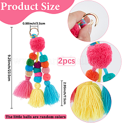 Die Farben der kleinen Pompons sind zufällig&nbsp;KEYC-WH20004-01C