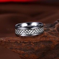 Fingerringe aus Edelstahl für Herren&nbsp;RJEW-BB27567-A-8