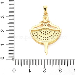 Ottone micro spianare pendenti zirconi&nbsp;KK-D357-27G
