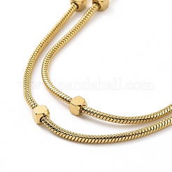 Collier double couche en acier inoxydable 304 avec chaînes satellites pour hommes et femmes&nbsp;NJEW-P271-05G