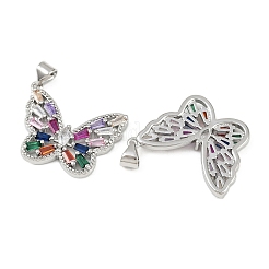 Colgante micropavé cubic zirconia de latón&nbsp;KK-C109-09A-P