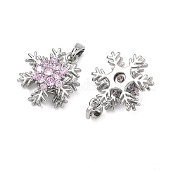 Pendentifs rotatifs en laiton sertis de micro-pavés de zircone cubique&nbsp;KK-A287-10P