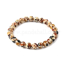 Braccialetti elastici in perline di ambra sintetica per donna&nbsp;BJEW-JB11536