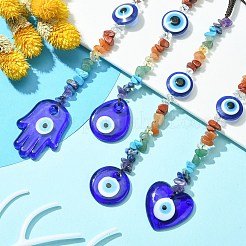 Decorazioni pendenti con perline con chip di pietre preziose&nbsp;HJEW-JM01129
