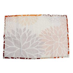 Napperon en lin à motif floral automnal&nbsp;AJEW-Z051-02C
