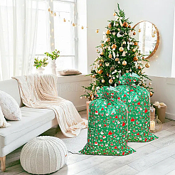 3 sac de rangement rectangulaire en plastique pour cadeaux de Noël&nbsp;ABAG-WH20010-08A