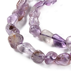 Natürliche violette Phantomquarz-Perlenstränge aus violettem Lodolith&nbsp;G-P497-01C-32