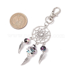 10 pz 5 stili rete intrecciata/ragnatela con decorazioni pendenti in lega a forma di ala&nbsp;HJEW-JM02975-02
