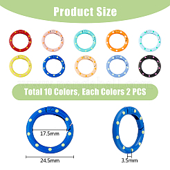 Anelli a molla in lega di zinco da 20 pz 10 colori&nbsp;FIND-HY0002-97