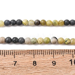 Natürliche gelbe türkisfarbene (Jaspis) Perlenstränge&nbsp;G-Z116-A19-3mm