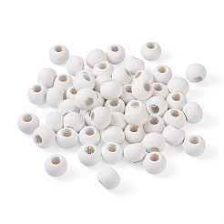 200 pièce de perles en bois naturel peintes au pistolet&nbsp;WOOD-YS0001-03C