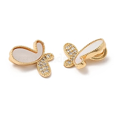 Pendenti con micro pavè di zirconi cubici placcati in ottone&nbsp;KK-B074-55G