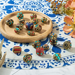 Handmade tibetischen Stil Perlen&nbsp;TIBEB-TAC0003-01
