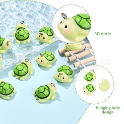 10pcs pendentifs en résine opaque&nbsp;RESI-YW0004-57