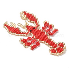Perlen-Krebs-Charms&nbsp;PALLOY-CJ00175