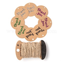 200 pz 4 colori tondo piatto con parole grazie etichette regalo di carta&nbsp;CDIS-LS0001-04