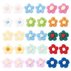 30 Stück 15 Farben handgemachtes Strick-Ornament-Zubehör aus Baumwolle&nbsp;DIY-TA0012-97