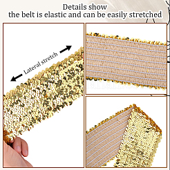 Cinture larghe ed elastiche con paillettes scintillanti&nbsp;AJEW-WH20128-026P-04