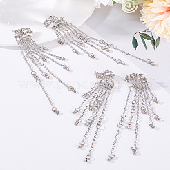 2 paio di orecchini pendenti con strass in lega a forma di stella per donna&nbsp;EJEW-LP0001-77P