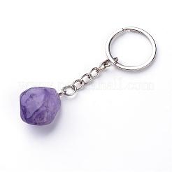 Natürlicher Amethyst keychain&nbsp;G-Q484-D05