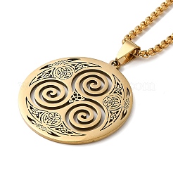 201 collane con ciondolo in acciaio inossidabile&nbsp;NJEW-K253-01G