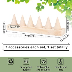 Supporto per anello da dito in legno&nbsp;RDIS-WH0009-005A