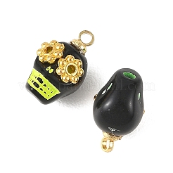 Pendentifs en acrylique opaque et alliage&nbsp;PALLOY-JF05969-02