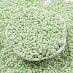 Perles de rocaille en verre dépoli opaque couleur macaron&nbsp;X1-SEED-K009-12B-06