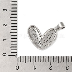 Pendenti in ottone con placcatura a cremagliera e zirconi trasparenti&nbsp;KK-S372-28P
