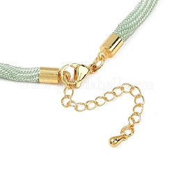 Fabrication de colliers en cordon rond en nylon et coton de 4 mm&nbsp;NJEW-C106-02G-09