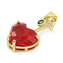Ciondoli in ottone con placcatura a cremagliera con micro pavé di zirconi chiari&nbsp;ZIRC-L100-161G-03